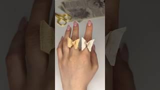 How to make a butterfly ring with paper step by step  #shorts