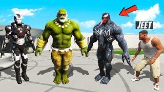 I Stole WAR MACHINE, HULK & VENOM's SUIT in GTA 5!