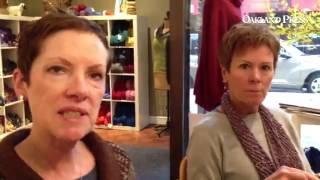 Margaret Sheckell, left, and Sherrie Lando - owners of the knitting room - talk about their business