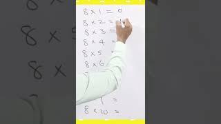 MATHS Table OF 8×1 || Tips And Trick In Few Seconds  #shorts #educational #trending #viral #tips