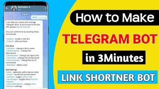 How to Make Telegram Link Shortner Bot | Telegram Link Shortner Bot kaise Banaye | Techy Shashank