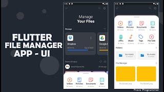 FLUTTER | FILE MANAGER APP UI | MODERN DESIGN UI | TUTORIAL