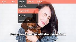 Transparent Navbar with Dropdown menu | dropdown menu css