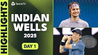 Nishikori Faces Munar; Bublik, Norrie & Bautista Agut Feature | Indian Wells 2025 Day 1 Highlights