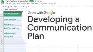 Create a Project Communication Plan | Google Project Management Certificate