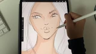 Full Procreate Tutorial with custom Holly Nichols Brushes