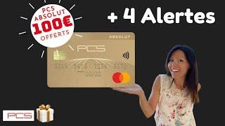 PCS carte Absolut avec 100€ offerts + 4 ALERTES [Revolut, essence, FTX, banque]