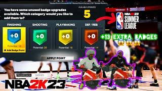 NBA 2K23 HOW TO GET +13 EXTRA BADGES ON CURRENT GEN! EXTRA BADGES GLITCH + LEVEL 40 TIPS - NBA 2K23