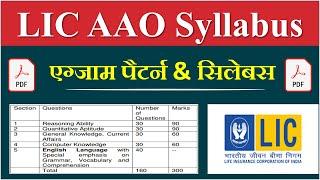 LIC AAO Syllabus 2022 | LIC AAO Syllabus 2022 in Hindi