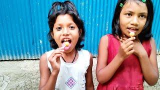 Village Girl Lollipop Crazy jannaty And jhumjhumi eats lollipops Choco Pagla