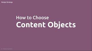 Choosing UI elements to represent our content objects