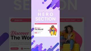 Responsive Hero Section Design Made Easy with HTML and CSS #coding #html #css