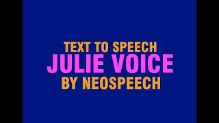Text to Speech Voice, Julie from NeoSpeech