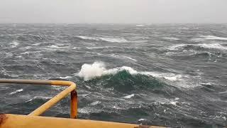 Offshore Oil Rig in a huge storm