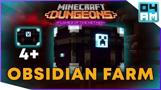 INSANE 4+ OBSIDIAN CHEST FARM - MANY CHESTS @ Flames of The Nether DLC in Minecraft Dungeons