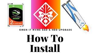 2019-2020 HP Omen 17 SSD & HDD Upgrade-Disassembly and Installation