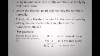 Multiplying Decimals