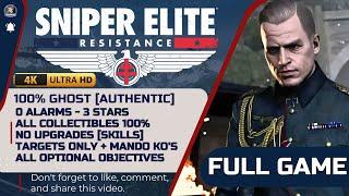 Sniper Elite Resistance 100% Ghost Walkthrough [Authentic] FULL GAME - NO COMMETARY