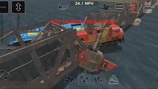 Train and rail yard Simulator - 777 vs 1206 + Collision in the bridge / Coliziune pe pod cu trenuri