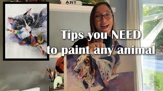 How to Watercolor Paint ANY Animal the Easy Way - Start to Finish Tuxedo Cat Demo