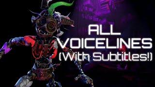 FNaF RUIN Ruined Roxanne Wolf All Voicelines (With Subtitles)