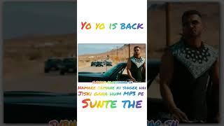 yo yo honey Singh is back #yoyohoneysingh #yoyoisback #yoyo