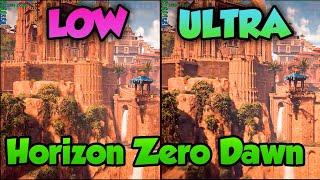 Horizon Zero Dawn Graphics Comparison | Low vs  Ultra graphics | 1080p | PC (GTX 1660 Ti)