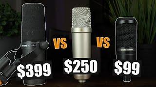 BEST MICROPHONES FOR VOCALS | Shure SM7B, Rode NT1-A & Audio-Technica AT2020