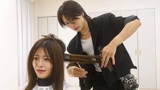 (ASMR) Schöne Japanerin erhält professionellen Haarschnitt von Top-Stylistin in Tokio, Japan