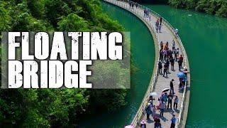 World beautiful floating bridge at a scenic area in Enshi :Tourist attraction : Eye Catching view