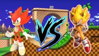 Fire Sonic Vs Fleetway Sonic