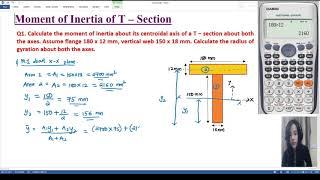 1.8 Moment of Inertia of T and Inverted T - Section