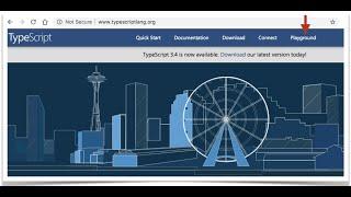 TypeScript Quickly. Lesson 2: Compiling the first program in the Playground.