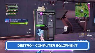 Destroy Computer Equipment At Satellite Stations Or Corny Complex | Fortnite Week 5 Quests