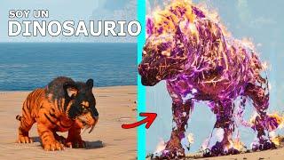 LA HISTORIA DEL DINOSAURIO LEÓN DE FUEGO! Evoluciono en el nuevo Pyromane ARK Soy un Dinosaurio