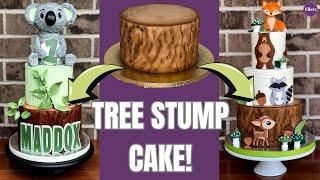 EASY Way To Make A Realistic TREE STUMP CAKE!