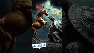 Turtle vs Horse ||🫣|| #viralshort #viralshorts #trending #fusion #hybrid #animals #monsternazim