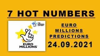 24.09.2021 | Euro Millions Lotto predictions for today @TheNationalLottery UK JACKPOT