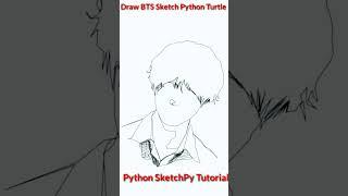 Draw BTS Sketch Python Turtle |Python SketchPy Tutorial |.  #python #coding #bts #viral #shorts |