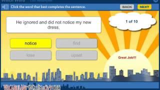 WhichWord? Sentences - VocabularySpellingCity Games