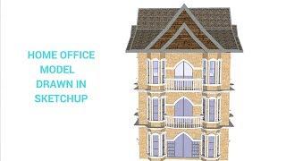 Home office Speed built Model in Sketchup