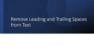How to Use Python Strip Function to Remove Leading and Trailing Spaces from a String or Text