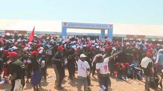 Crowd gathers for rally in Kigali in support of Rwanda President Paul Kagame ahead of election