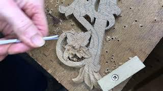 A S M R.  Carving crunchy oak