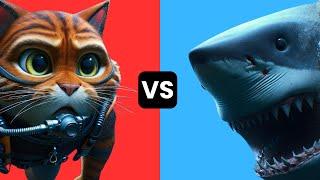 Cat Meets Shark - Ruby Red Cat Stories