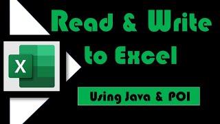 Read and Write to Excel using Java and POI