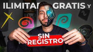 SORPRENDENTE! 8 IAs Gratuitas, Ilimitadas y SIN Registro  Crea de TODO de Forma FÁCIL