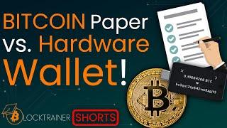 BITCOIN Paper vs. Hardware Wallet! #Shorts