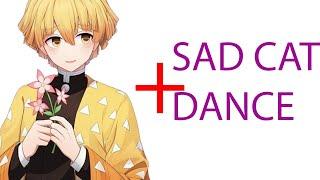 SAD CAT DANCE + ZENITSU AGATSUMA = ??? Demon Slayer Season 3 SAD CAT DANCE INOSUKE HASHIBIRA