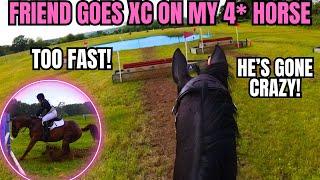 FRIEND GOES XC ON MY 4* HORSE | ZEBEDEE AND TINY GO CROSS COUNTRY || VLOG 148